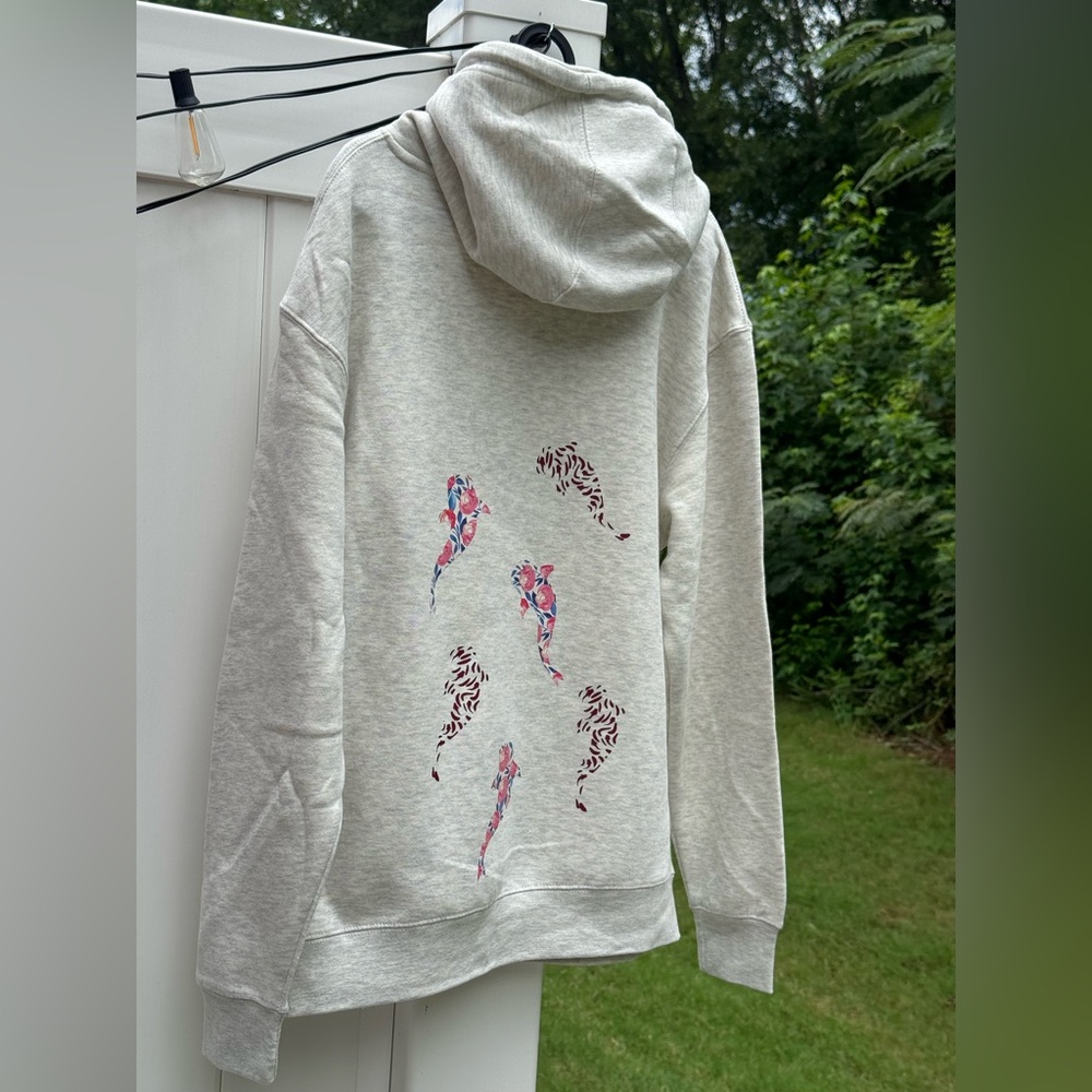 Shark Hoodie: Unique Vinyl and Embroidery Design - Ocean-Inspired